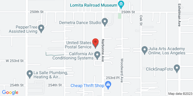 25131 Narbonne Ave, Lomita, California, CA, 90717-9998 Map