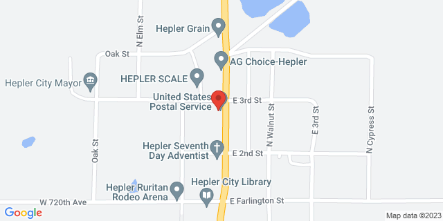 213 N Prairie Ave, Hepler, Kansas, KS, 66746-9998 Map