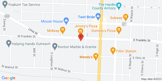 305 W Franklin St, Kenton, Ohio, OH, 43326-9998 Map