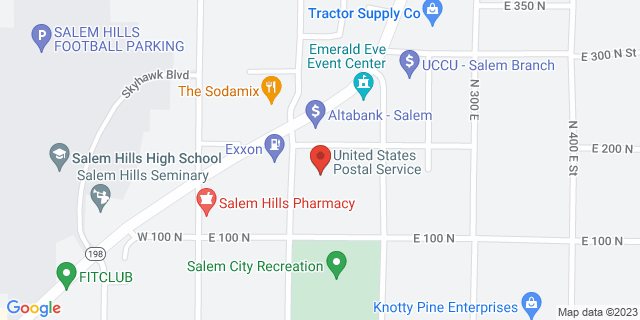 134 E 200 N, Salem, Utah, UT, 84653-8001 Map