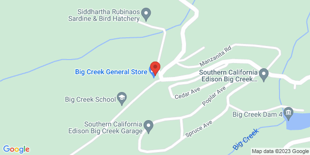 55083 Point Rd, Big Creek, California, CA, 93605-9998 Map