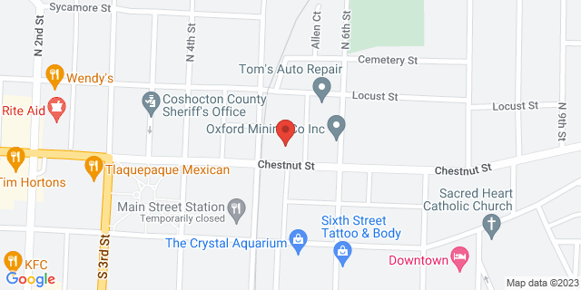 516 Chestnut St Frnt, Coshocton, Ohio, OH, 43812-9998 Map