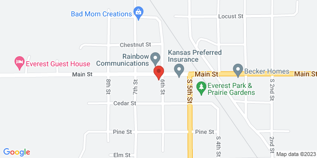 601 Main St, Everest, Kansas, KS, 66424-9998 Map