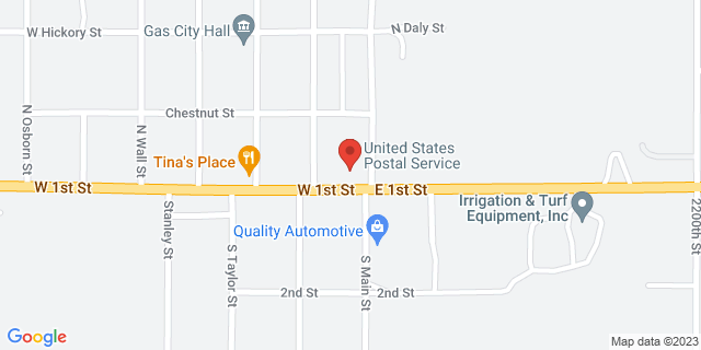 102 W 1St St, Gas, Kansas, KS, 66742-9998 Map