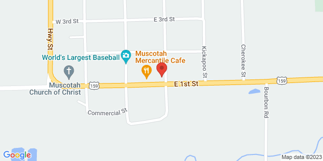 116 E 1St St, Muscotah, Kansas, KS, 66058-9998 Map