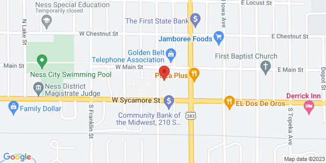 108 S Kansas Ave, Ness City, Kansas, KS, 67560-9998 Map