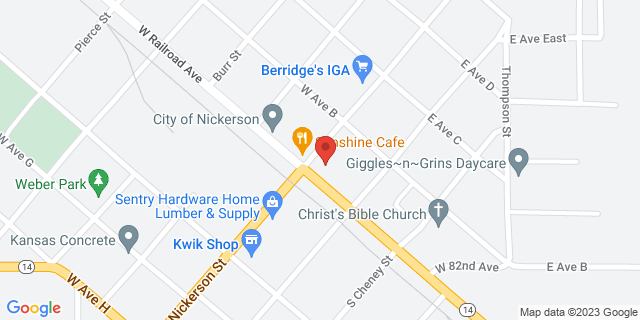 6 N Nickerson St, Nickerson, Kansas, KS, 67561-9998 Map