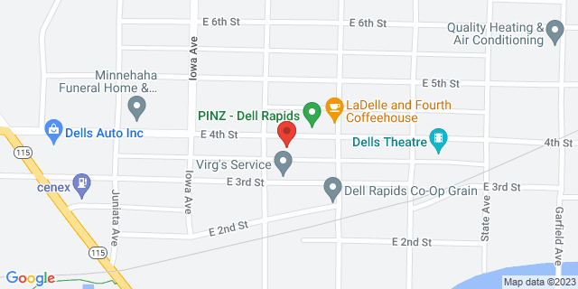 305 E 4Th St, Dell Rapids, South Dakota, SD, 57022-9998 Map