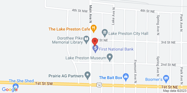 220 Main Ave N, Lake Preston, South Dakota, SD, 57249-9998 Map