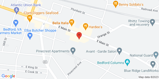 500 E Main St, Bedford, Virginia, VA, 24523-9998 Map