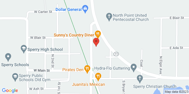 117 N Cincinnati Ave, Sperry, Oklahoma, OK, 74073-9998 Map