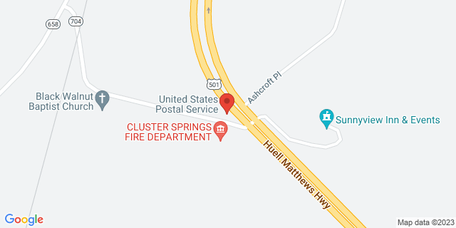 6225 Huell Matthews Hwy, Cluster Springs, Virginia, VA, 24535-9998 Map