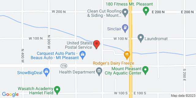 55 N 100 W, Mount Pleasant, Utah, UT, 84647-9998 Map