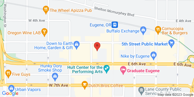 50 W 5Th Ave, Eugene, Oregon, OR, 97401-2602 Map