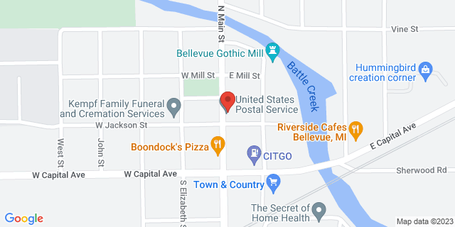 202 N Main St, Bellevue, Michigan, MI, 49021-9998 Map