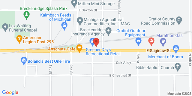 307 E Saginaw St, Breckenridge, Michigan, MI, 48615-2506 Map