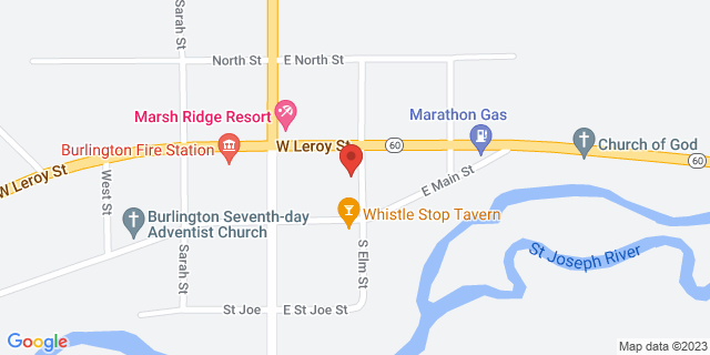 119 N Elm St, Burlington, Michigan, MI, 49029-9803 Map