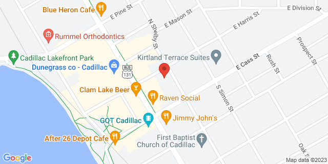 118 E Harris St, Cadillac, Michigan, MI, 49601-9998 Map