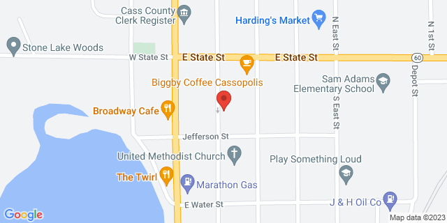 129 S Rowland St, Cassopolis, Michigan, MI, 49031-9998 Map