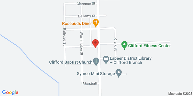 9581 Main St, Clifford, Michigan, MI, 48727-5124 Map