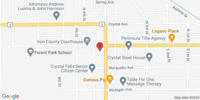 501 Superior Ave, Crystal Falls, Michigan, MI, 49920-1443 Map