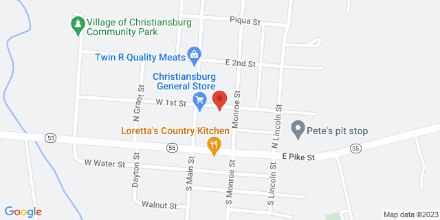 6 E 1St St, Christiansburg, Ohio, OH, 45389-9998 Map