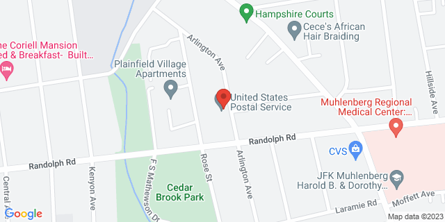 1080 Arlington Ave, Plainfield, New Jersey, NJ, 07060-9991 Map