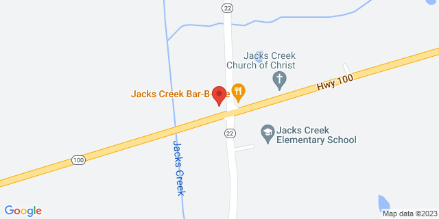 7185 State Route 100 E, Jacks Creek, Tennessee, TN, 38347-9998 Map