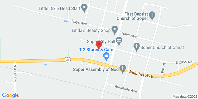 300 Paris Ave, Soper, Oklahoma, OK, 74759-9998 Map