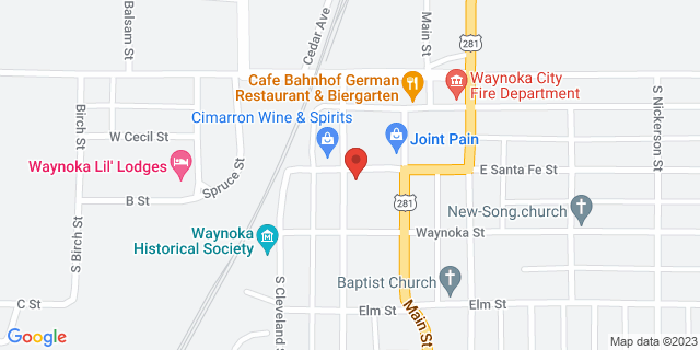 1620 Santa Fe St, Waynoka, Oklahoma, OK, 73860-9998 Map