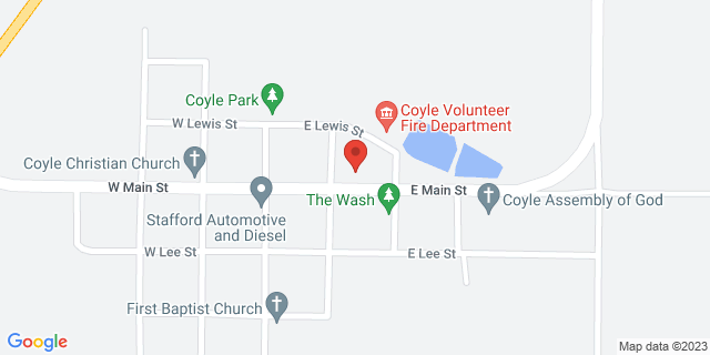 208 E Main St, Coyle, Oklahoma, OK, 73027-9998 Map