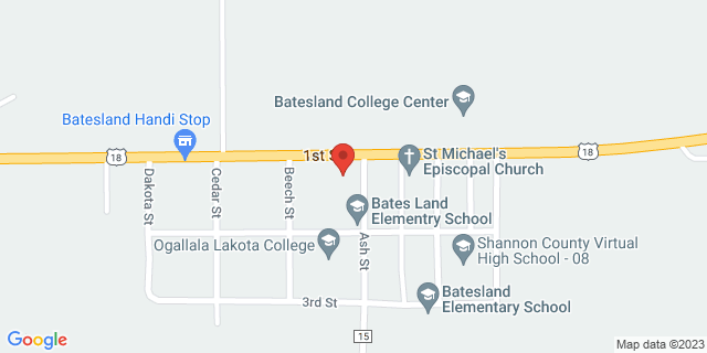 100 Ash St, Batesland, South Dakota, SD, 57716-9998 Map