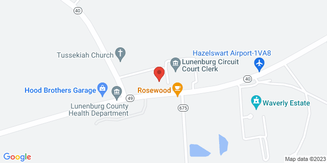 11452 Courthouse Rd, Lunenburg, Virginia, VA, 23952-9998 Map