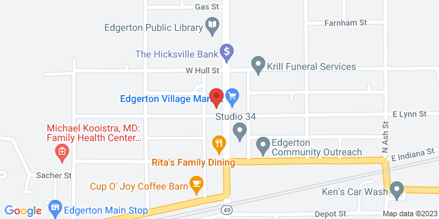 207 N Michigan Ave, Edgerton, Ohio, OH, 43517-9998 Map