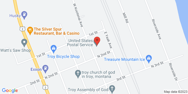 123 E Kootenai Ave, Troy, Montana, MT, 59935-9998 Map