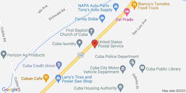 6358 Main St, Cuba, New Mexico, NM, 87013-9998 Map