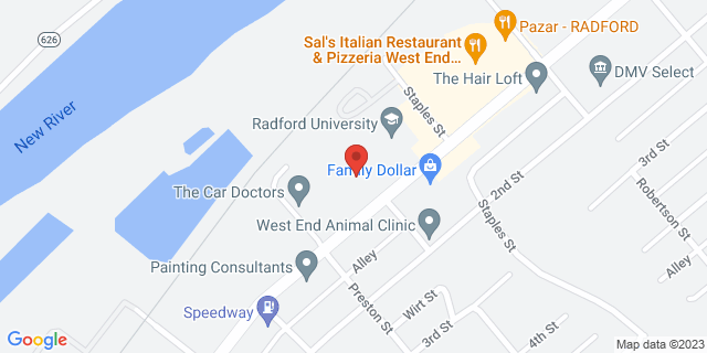 901 W Main St, Radford, Virginia, VA, 24141-9998 Map