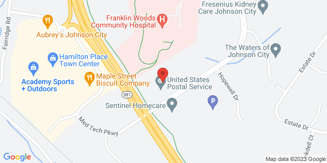 1100 N State Of Franklin Rd, Johnson City, Tennessee, TN, 37604-9998 Map