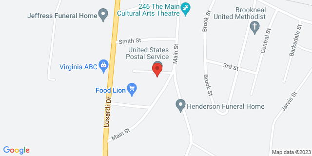 101 Todd St, Brookneal, Virginia, VA, 24528-9998 Map