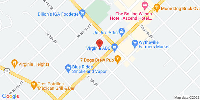 380 W Main St, Wytheville, Virginia, VA, 24382-9998 Map