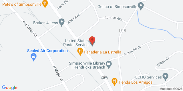 634 Ne Main St, Simpsonville, South Carolina, SC, 29681-9998 Map