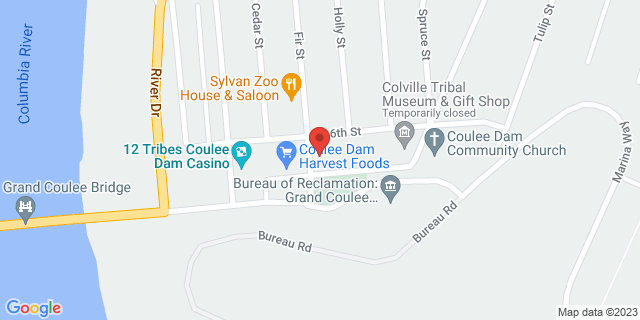 402 Mead Way, Coulee Dam, Washington, WA, 99116-9998 Map