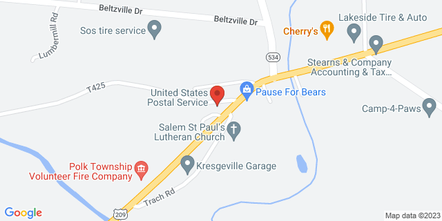 543 Interchange Rd Ste 103, Kresgeville, Pennsylvania, PA, 18333-9998 Map