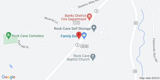 410 Rock Cave Rd, Rock Cave, West Virginia, WV, 26234-9998 Map