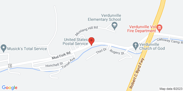 2571 Mud Fork Rd, Verdunville, West Virginia, WV, 25649-9998 Map