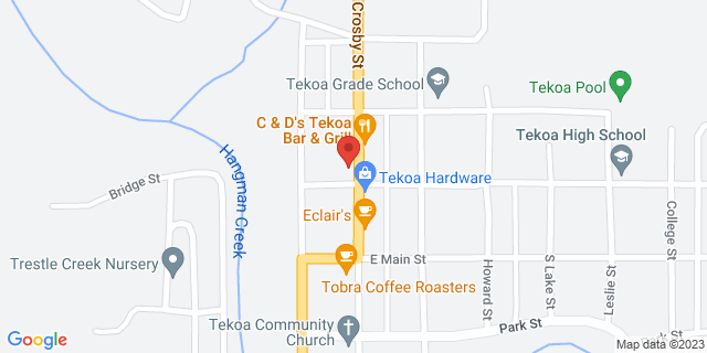 101 S Crosby St, Tekoa, Washington, WA, 99033-9998 Map