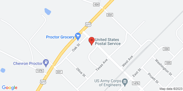 1270 Highway 1476, Proctor, Texas, TX, 76468-9801 Map