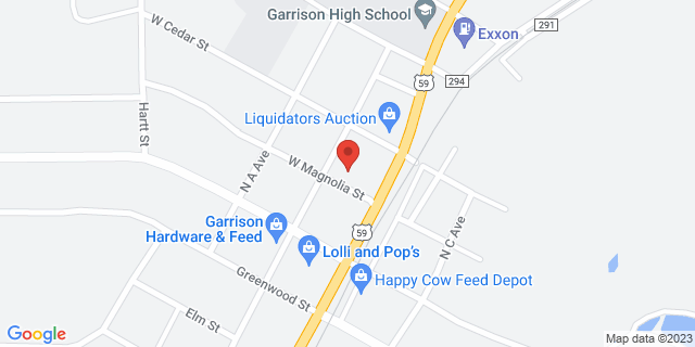 222 N B Ave, Garrison, Texas, TX, 75946-9998 Map