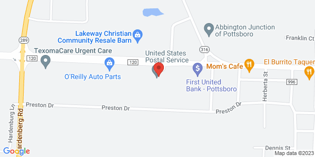 509 W Fm 120, Pottsboro, Texas, TX, 75076-9998 Map