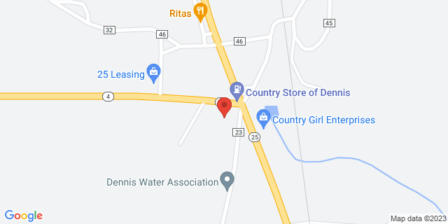 744 Highway 4, Dennis, Mississippi, MS, 38838-9998 Map